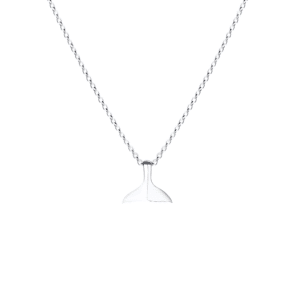 Sterling Silver Wyland's Mini Whale Tail Charm Necklace