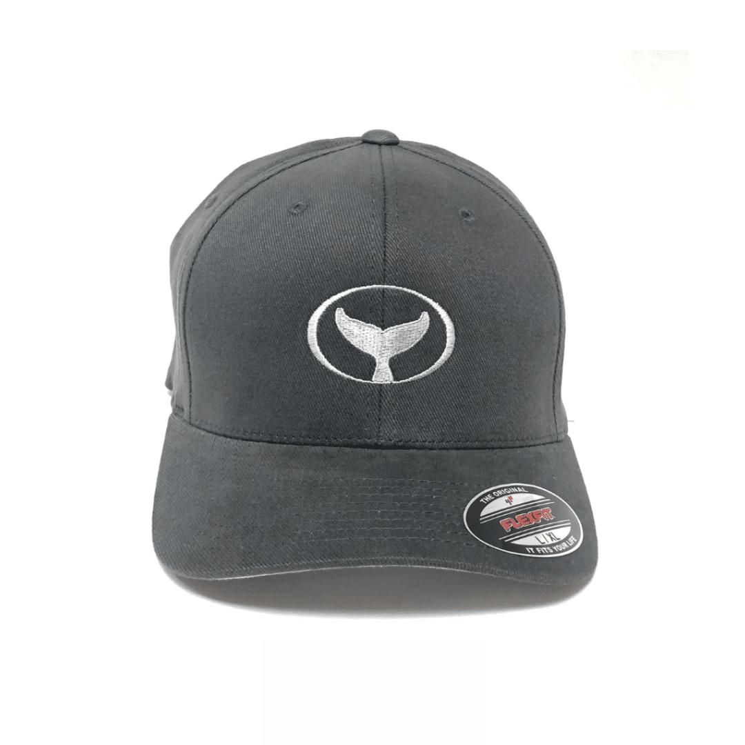Wyland's Classic Brushed Twill Whale Tail Hat - Gray