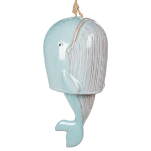 Large Ceramic Whale Garden Decor - Wind Chime
