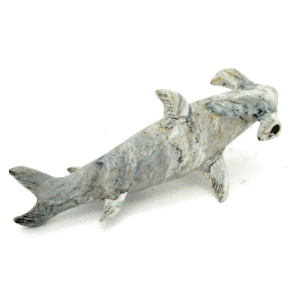 Recycled Plastic Hammerhead Shark Statuette